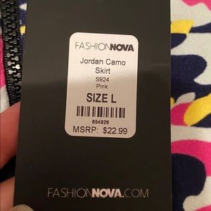 Pink/Yellow Camo skirt